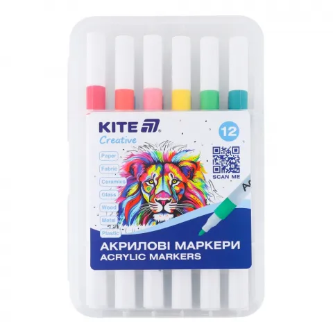 Набір Маркери Kite акрилові 12 шт. Creative K-1156