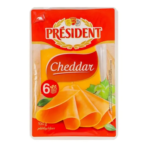 Сир Президент 100 г Чеддер 51 наріз.