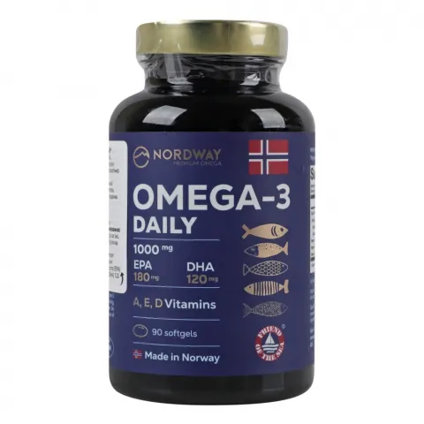 Добавка дієтична Nordway Daily OMEGA-3 1000 мг 90 капс.
