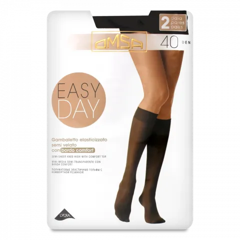 Напівпанчохи жін. 2 пари Omsa Easy Day 40 Gambaletto Nero 2