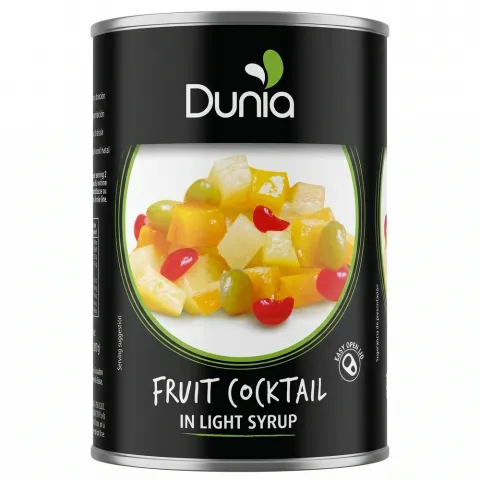 Фруктовий коктейль у сиропі DUNIA 420г з/б И462 (Іспанія)