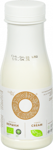 Вершки Organic Milk органіч. 10 180 г