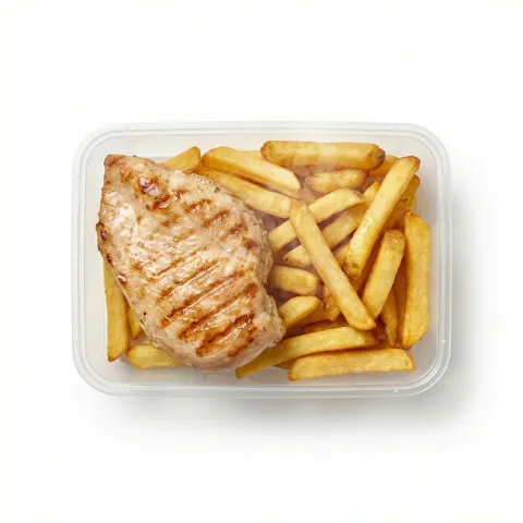 Стейк Курячий та картопля смажена 300 г