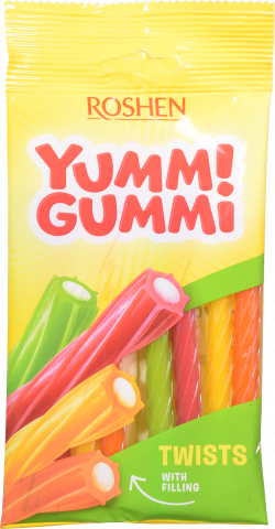 Жувальні цукерки Рошен 70 г Yummi Gummi Twists