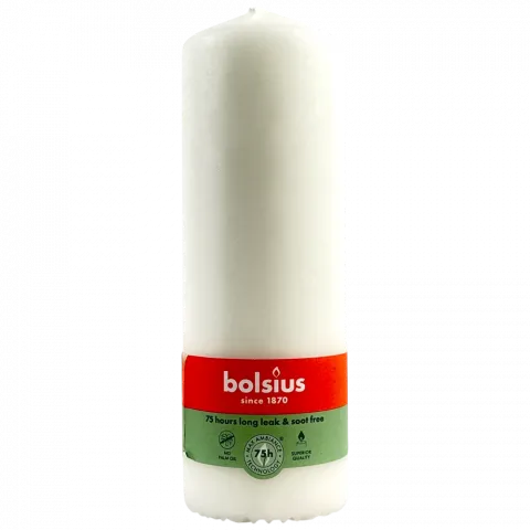 Свіча Bolsius 200/68 біла 75 год. арт. 103615576802