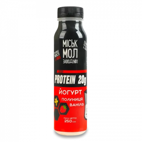 Йогурт ММЗ 250 г Полуниця-ваніль збагачений білком