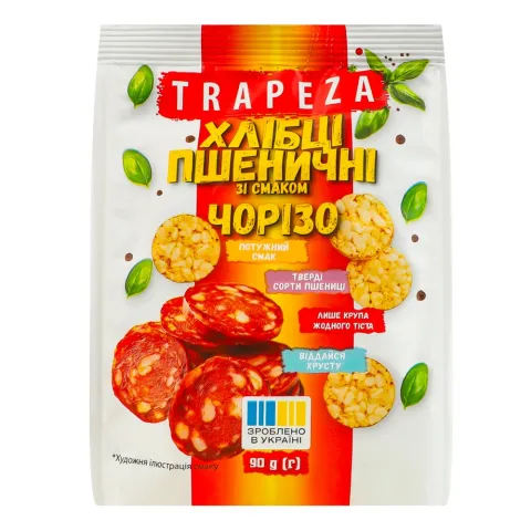 Міні-хлібці Трапеза 90 г зі смаком Чоризо