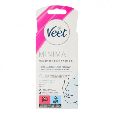 Смужки д/депіляції Veet Minima 20 шт. д/чутливої шкіри обличчя