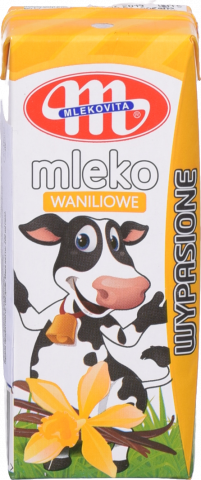 Молоко Mlekovita 200 мл з ванільним смаком (Польща)