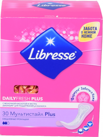 Прокладки щоден. Libresse 30 шт. Daily Fresh Plus Multistyle