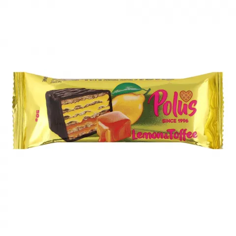 Торт Полюс 50 г лимонно-карамельний