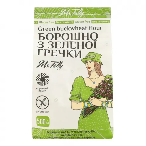 Борошно MsTally 500 г з Зеленої гречки б/глютену