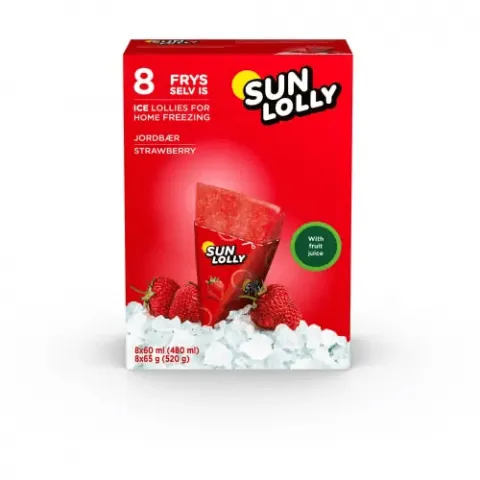 Морозиво рідке SUN LOLLY Полуниця 8х60мл И233 (Данія)
