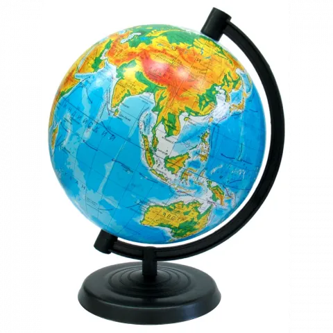 Глобус 220 мм фізичний на укр. мові Арк Гл 220-ФУ