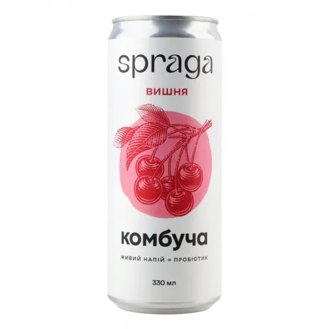 Напій б/алк. Spraga 0,33 л з/б Комбуча Вишня