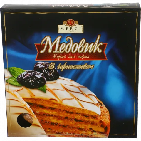 Коржі д/торта Мерсі 500 г12 З чорносливом