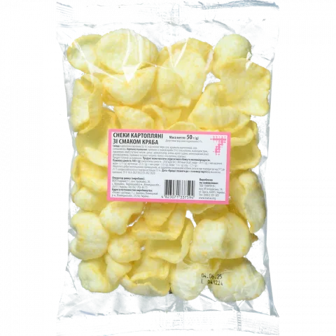 Снеки картопляні 7` 50 г зі смаком краба`