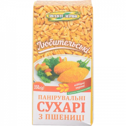 Сухарі панірувальні Золоте Зерно 350 г карт.