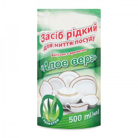 Засіб д/посуду 500 мл д/пак. з аром. Алое