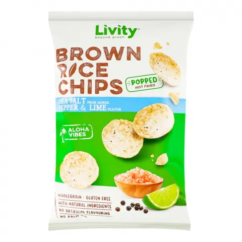Чипси рисові B.yond LIVITY 60 г Гавайська морська сіль та лайм (Болгарія)