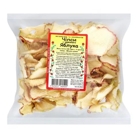 О..Чіпси з червоного яблука 0,1 кг