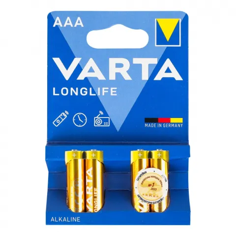 Бат Varta Longlife AAA BLI 4 Alkaline