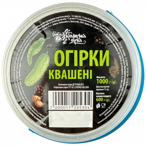 Огірки квашені Українська Зірка 1000г