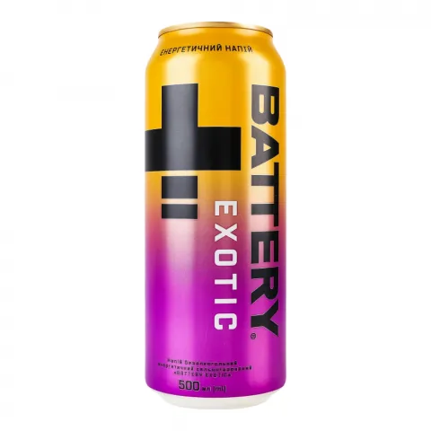 Напій б/алк. Battery 0,5 л з/б Exotic