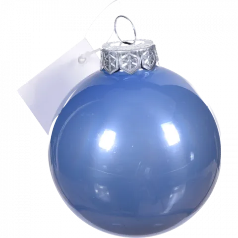 Прикраса ЛХ куля скляна 6 см перлова бузкова JNGS-0152 И172