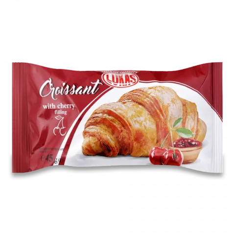 Круасанчик Лукас 45 г з вишневим наповнювачем