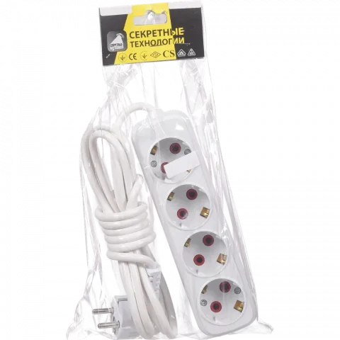 Секретні технології Подовжувач 4 вх./3 м/заз.