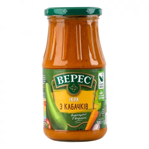 Ікра кабачкова Верес 440/500 г скл.