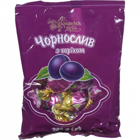 Цукерки Українська Зірка 200 г Чорнослив з горіхом