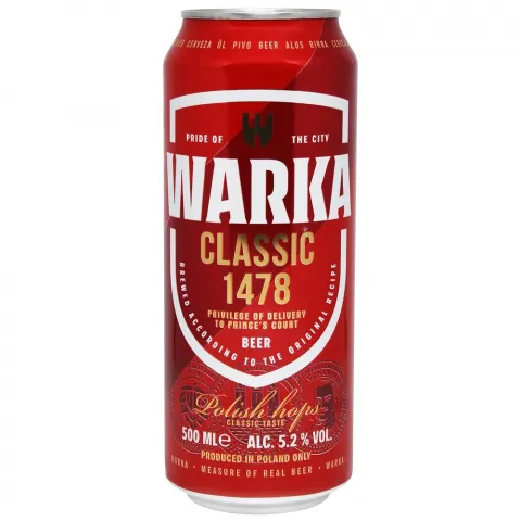 Пиво Warka 0,5 з/б Лагер 5,2 И883 (Польща)