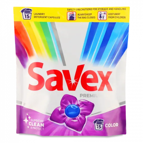Гель д/пран. Savex 2 in 1 Color 14/15 шт. И (Бол)