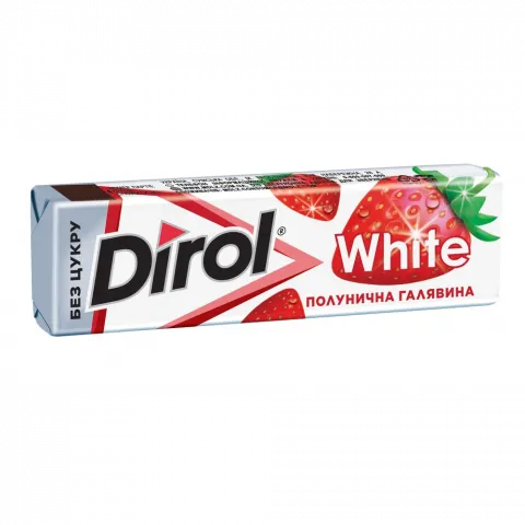 Жув. гумка Dirol 14 г White Полуниця