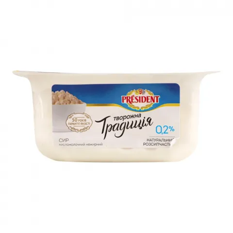 Сир кисломолоч. Президент Творожна традиція 0,2 300 г
