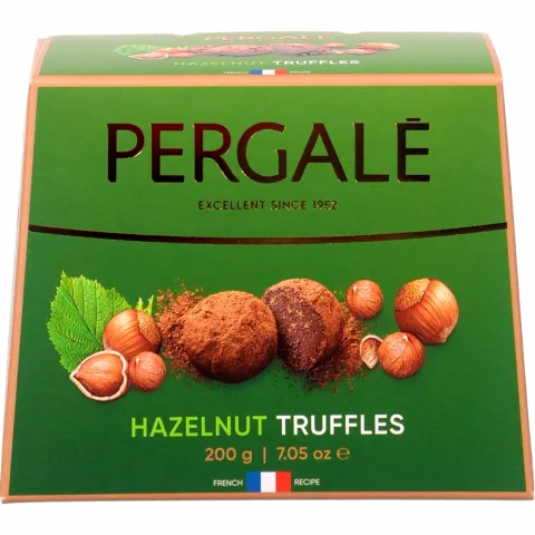 Цукерки PERGALE 200 г Трюфель Лісовий горіх (Литва) И235