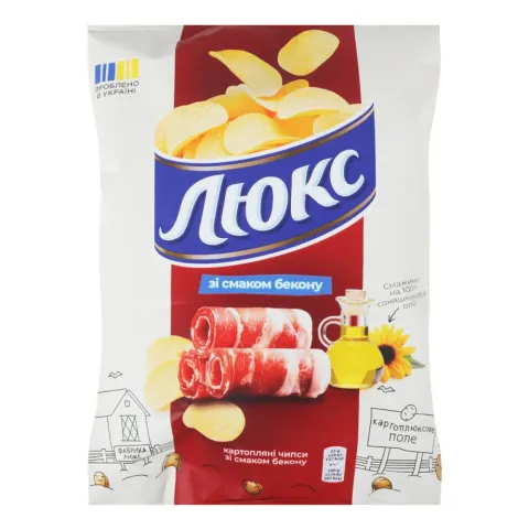 Чипси Люкс 105 г зі смаком бекону