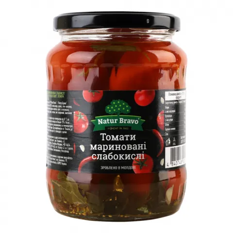Конс Томати Natur Bravo 720 мл марин.(Молдова)