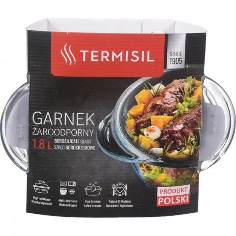 Кастрюля TERMISIL жаростійка 1,8 л арт. PGSO180A И320 (Польща)