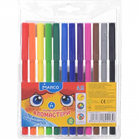 Фломастери Super Washable 12 кол. 1690-12