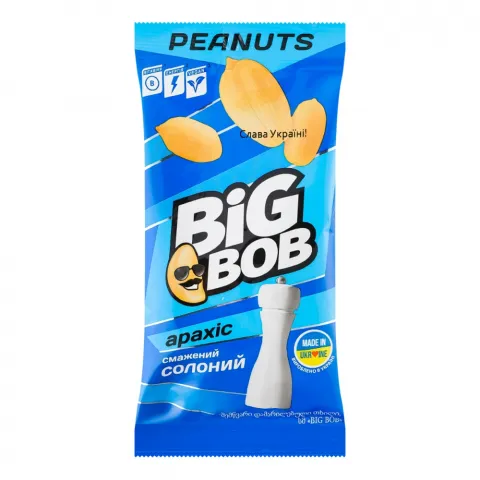 Горішки Big Bob Арахіс 60 г пак. Солоний