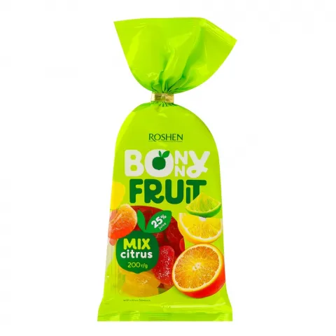Цукерки Рошен 200 г Bonny-Fruit Цитрусовий мікс