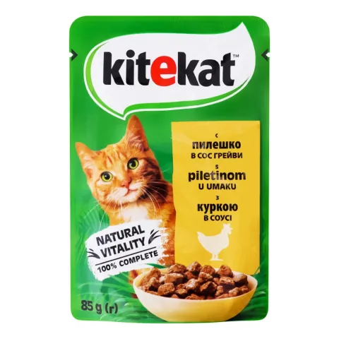Корм д/котів Кітікет пауч 85/100 г пак. Курка в соусі