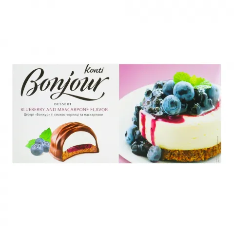 Десерт Конті Бонжур 232 г Чорниця-маскарпоне
