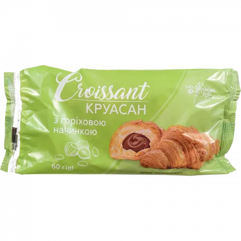 Круасан Українська зірка 60 г з горіховою начинкою
