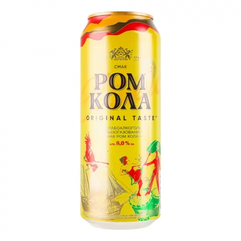 Коктейль сл./алк. Оболонь 0,5 л з/б Ром Кола