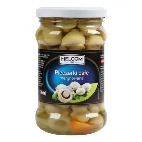 Гриби Helcom Шампіньйони 300 мл мариновані цілі (Польща).