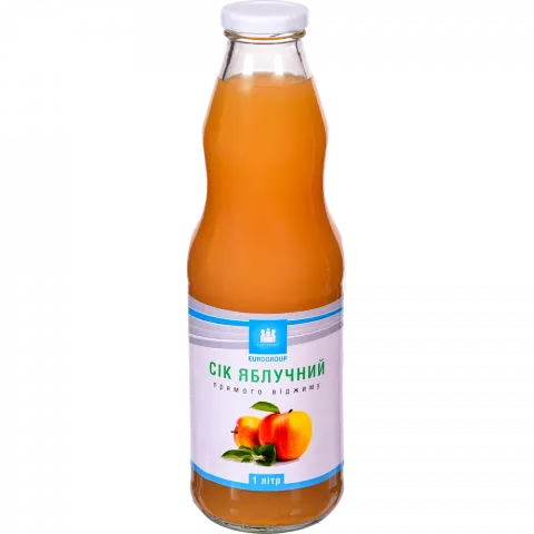 Сік Єврогруп 1 л Яблучний прямого віджиму